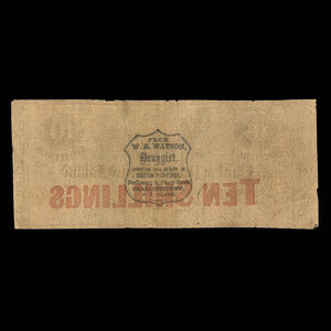 Canada, Bank of Prince Edward Island, 10 shillings : January 2, 1860