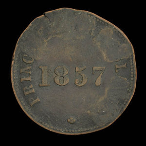 Canada, George Davies, 1/2 penny : 1857