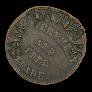 Canada, George Davies, 1/2 penny : 1857