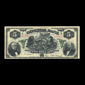 Canada, Imperial Bank of Canada, 5 dollars : January 2, 1920