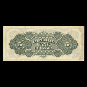 Canada, Imperial Bank of Canada, 5 dollars : January 2, 1920