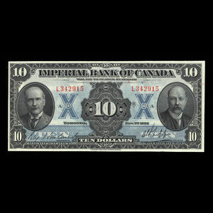 Canada, Imperial Bank of Canada, 10 dollars : November 1, 1923