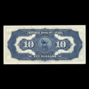 Canada, Imperial Bank of Canada, 10 dollars : November 1, 1933