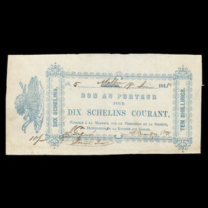 Canada, La Société de Défricheurs de la Rivière aux Sables, 10 shillings : June 19, 1848