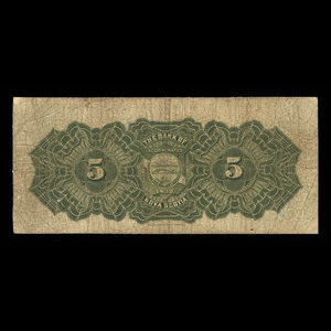 Canada, Bank of Nova Scotia, 5 dollars : June 1, 1898