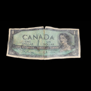 Canada, Bank of Canada, 1 dollar : 1954