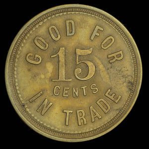 Canada, Central Hotel, 15 cents : 1888