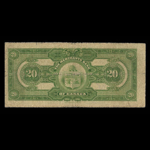 Canada, Merchants Bank of Canada (The), 20 dollars : January 3, 1917