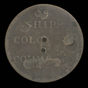 Canada, unknown, 1/2 penny : 1835