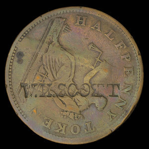 Canada, unknown, 1/2 penny : 1820