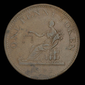 Canada, unknown, 1 penny : 1812