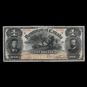 Canada, Dominion of Canada, 1 dollar : March 31, 1898