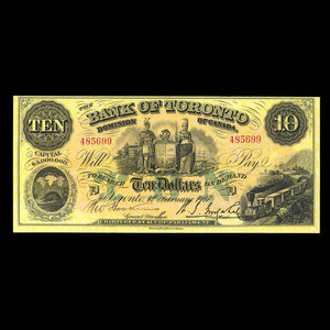 Canada, Bank of Toronto (The), 10 dollars : February 1, 1917