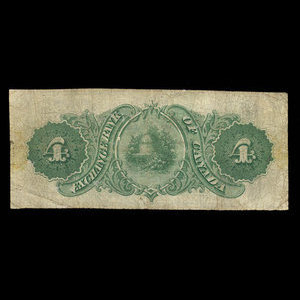 Canada, Exchange Bank of Canada, 4 dollars : October 1, 1872