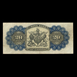 Canada, Royal Bank of Canada, 20 dollars : January 2, 1909