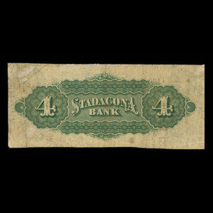 Canada, Stadacona Bank, 4 dollars : April 2, 1874