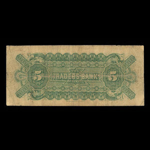 Canada, Traders Bank of Canada, 5 dollars : January 2, 1893