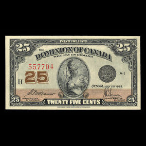 Canada, Dominion of Canada, 25 cents : July 2, 1923