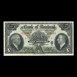 Canada, Bank of Montreal, 5 dollars : January 2, 1935