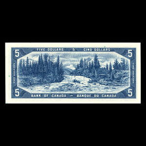 Canada, Bank of Canada, 5 dollars : 1954