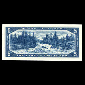 Canada, Bank of Canada, 5 dollars : 1954