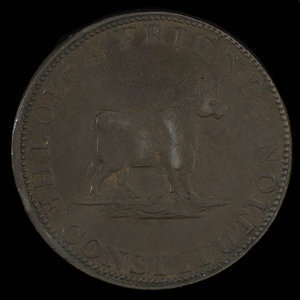 United States of America, T.D. Seaman, 1 cent : 1838