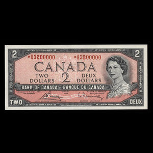 Canada, Bank of Canada, 2 dollars : 1954