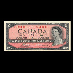 Canada, Bank of Canada, 2 dollars : 1954