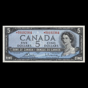 Canada, Bank of Canada, 5 dollars : 1954