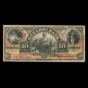 Canada, Ontario Bank, 10 dollars : June 1, 1888