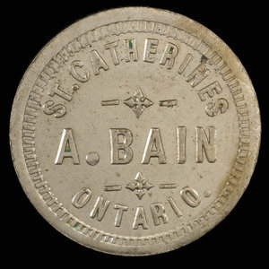 Canada, A. Bain, 5 cents : 1887