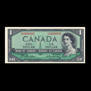 Canada, Bank of Canada, 1 dollar : 1954