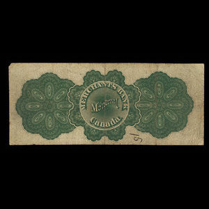 Canada, Merchants Bank (The), 1 dollar : June 1, 1864