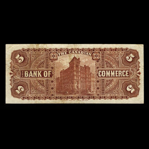 Canada, Canadian Bank of Commerce, 5 dollars : January 2, 1892