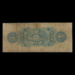 Canada, Bank of Montreal, 1 dollar : January 2, 1857