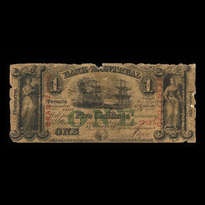 Canada, Bank of Montreal, 1 dollar : January 1, 1849