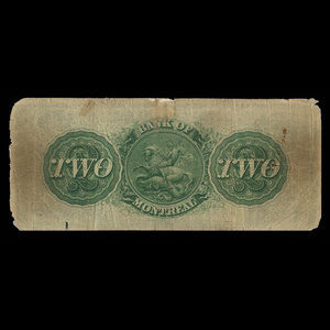 Canada, Bank of Montreal, 2 dollars : January 3, 1859