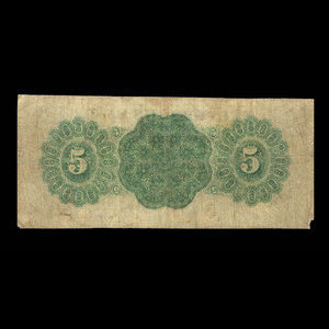 Canada, St. Stephen's Bank, 5 dollars : May 1, 1863