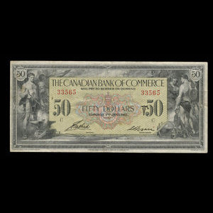 Canada, Canadian Bank of Commerce, 50 dollars : January 2, 1917