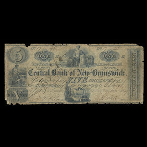 Canada, Central Bank of New Brunswick, 1 dollar : November 1, 1847