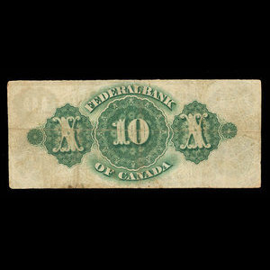 Canada, Federal Bank of Canada, 10 dollars : July 1, 1874