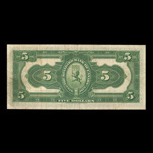 Canada, Standard Bank of Canada, 5 dollars : January 2, 1919