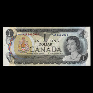 Canada, Bank of Canada, 1 dollar : 1973