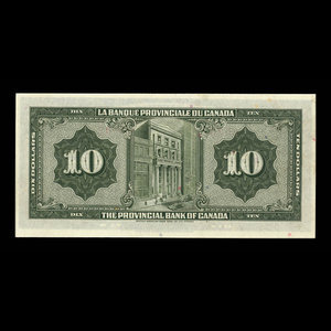 Canada, Provincial Bank of Canada, 10 dollars : January 2, 1935