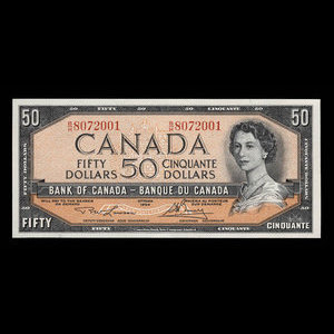 Canada, Bank of Canada, 50 dollars : 1954