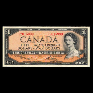 Canada, Bank of Canada, 50 dollars : 1954