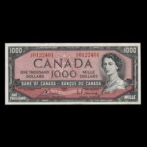 Canada, Bank of Canada, 1,000 dollars : 1954