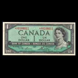 Canada, Bank of Canada, 1 dollar : 1954