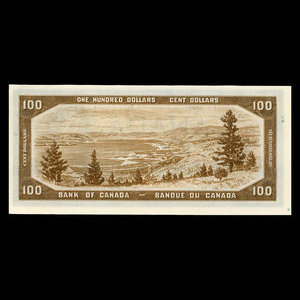 Canada, Bank of Canada, 100 dollars : 1954