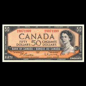 Canada, Bank of Canada, 50 dollars : 1954